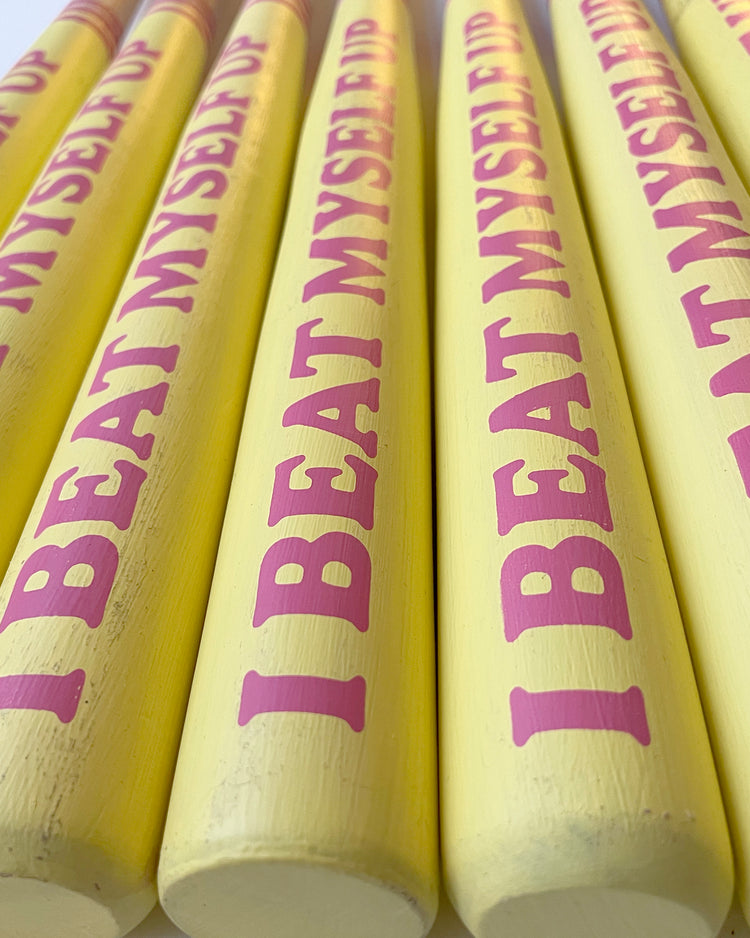 "I BEAT MYSELF UP" 30" Baseball Bat /50 - ASBESTOS x IDLES x BPB - BPB Wear